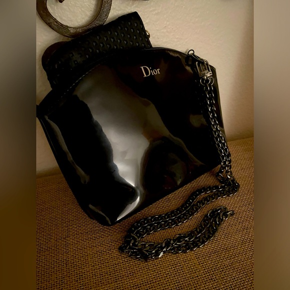 Authentic Dior Beauty bag/ new gunmetal, Crossbody chain with additional pouch - Picture 2 of 14